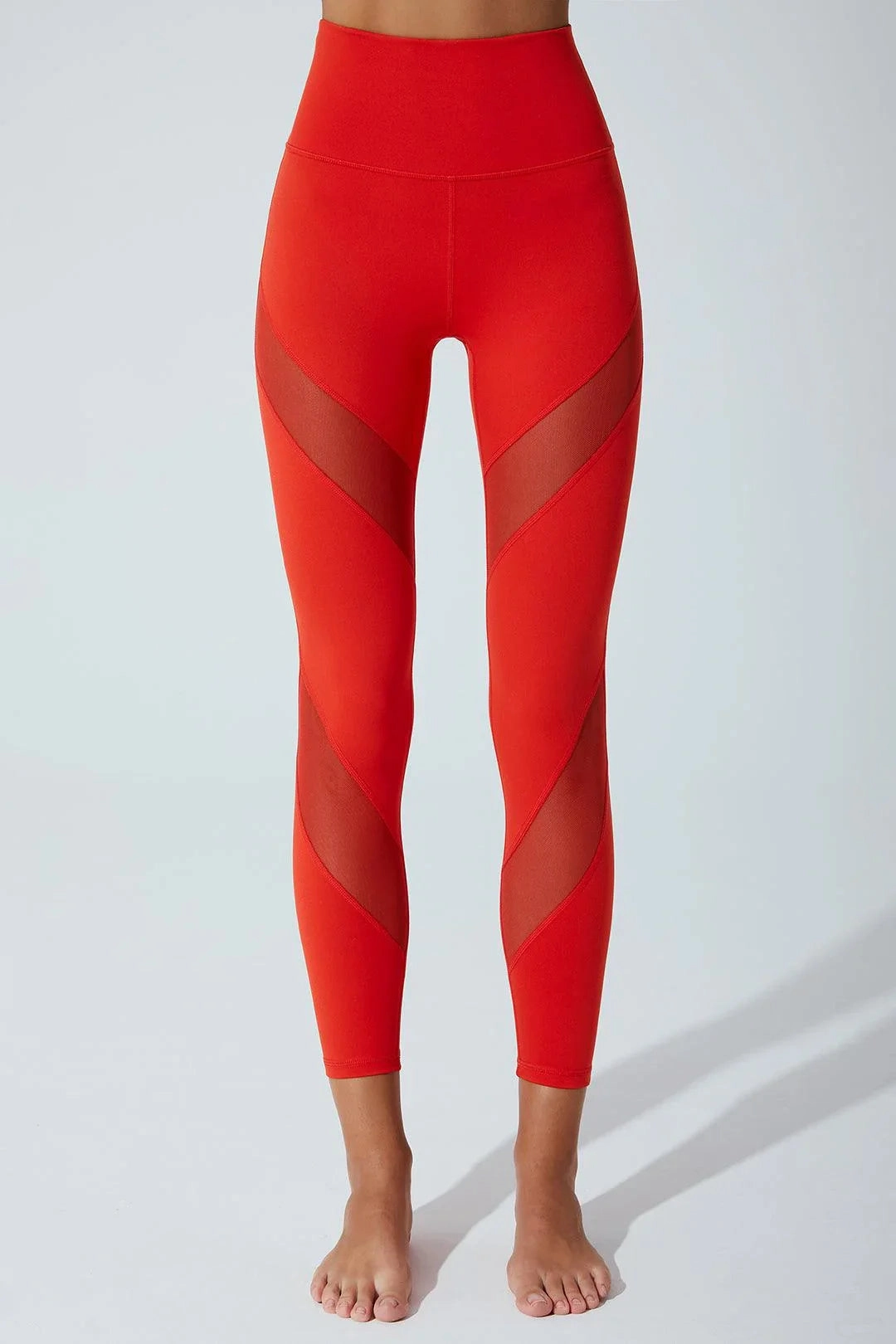 7/8 Luziana B'Mesh Legging - Red Hiking Trail Mesh Panel Lightweight Material Unisex Style