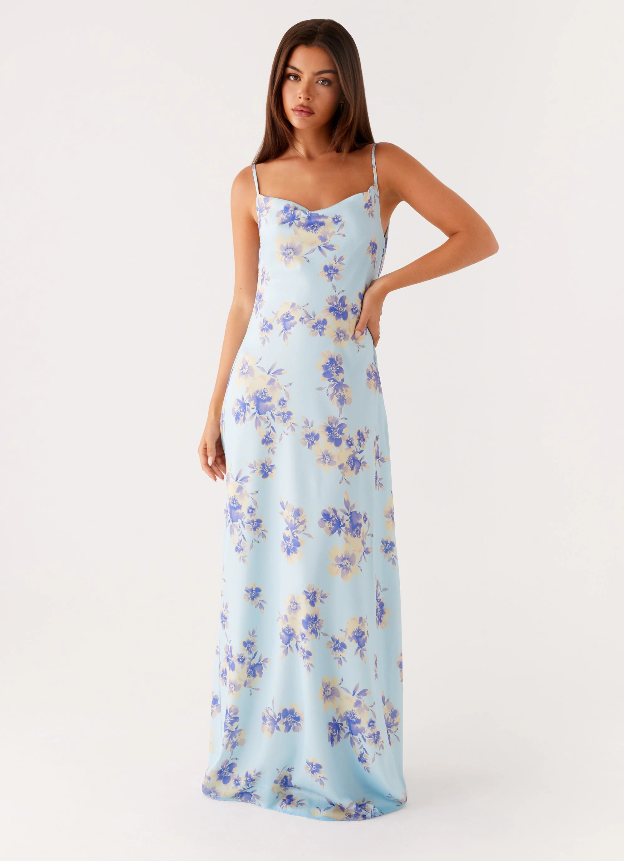 Liana Cowl Maxi Dress - Print Body Harmony
