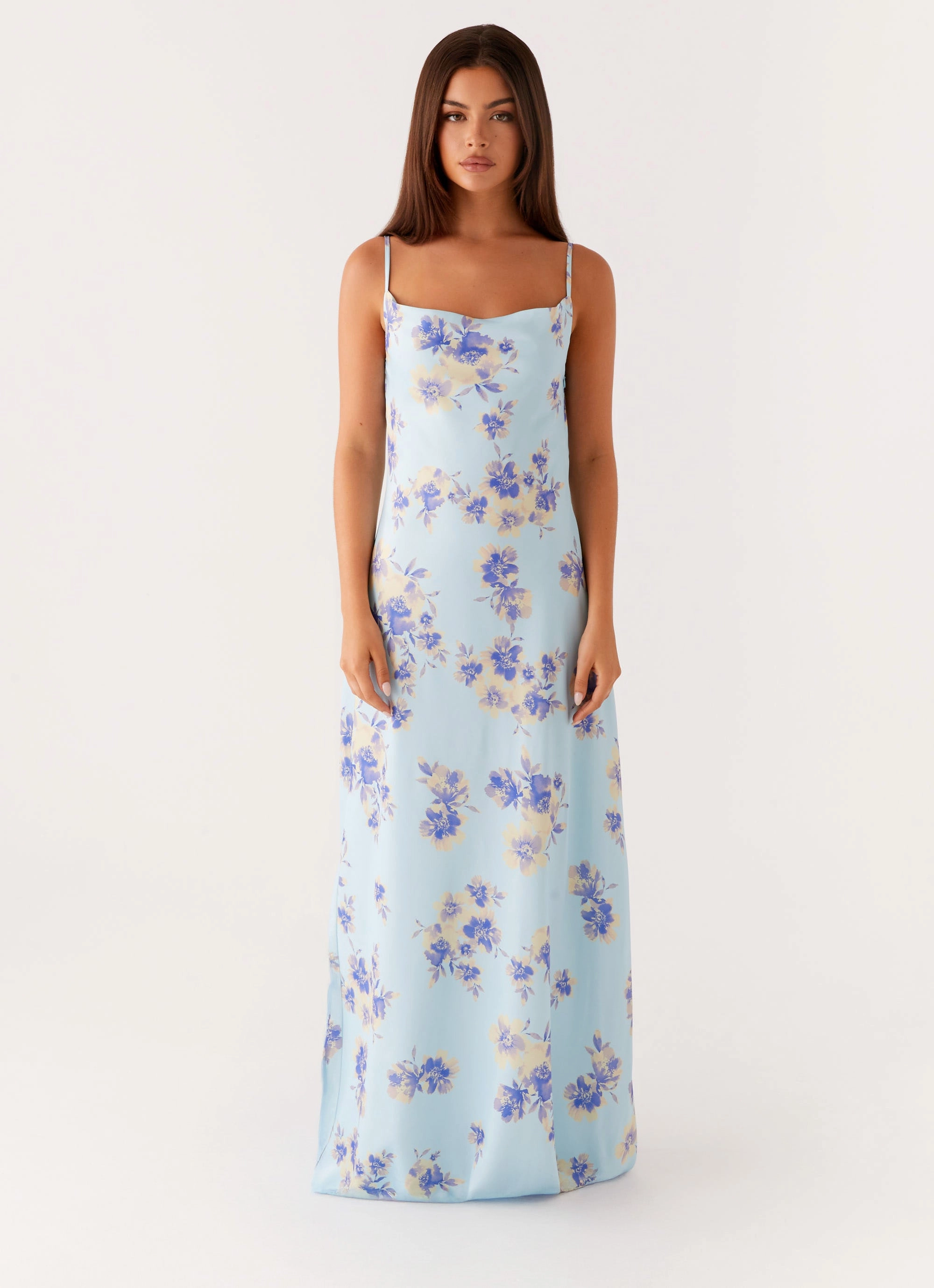 Liana Cowl Maxi Dress - Print Balanced Texture