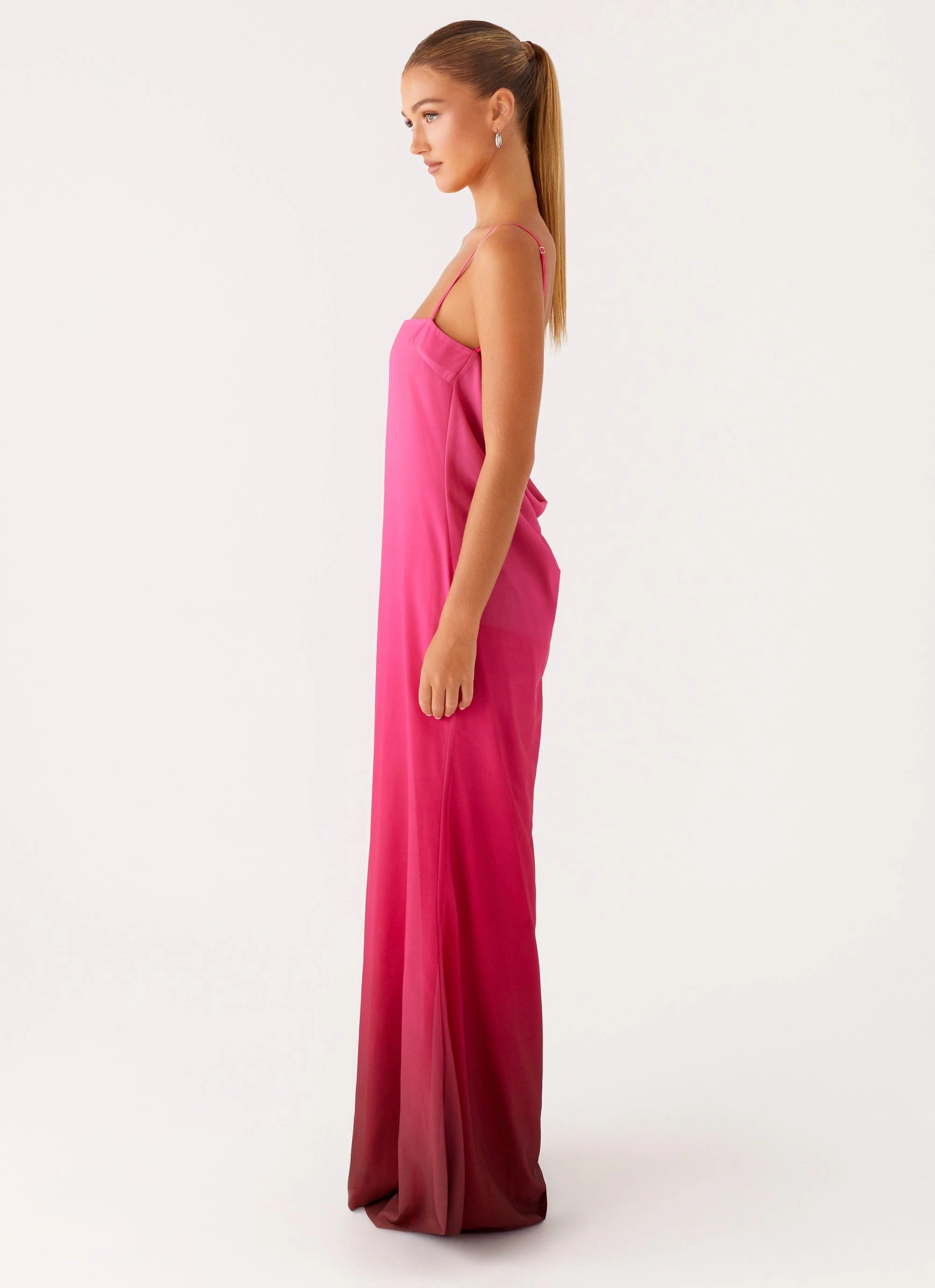 Layerable Piece Pose Glow Marianne Maxi Dress - Fuchsia Gradient