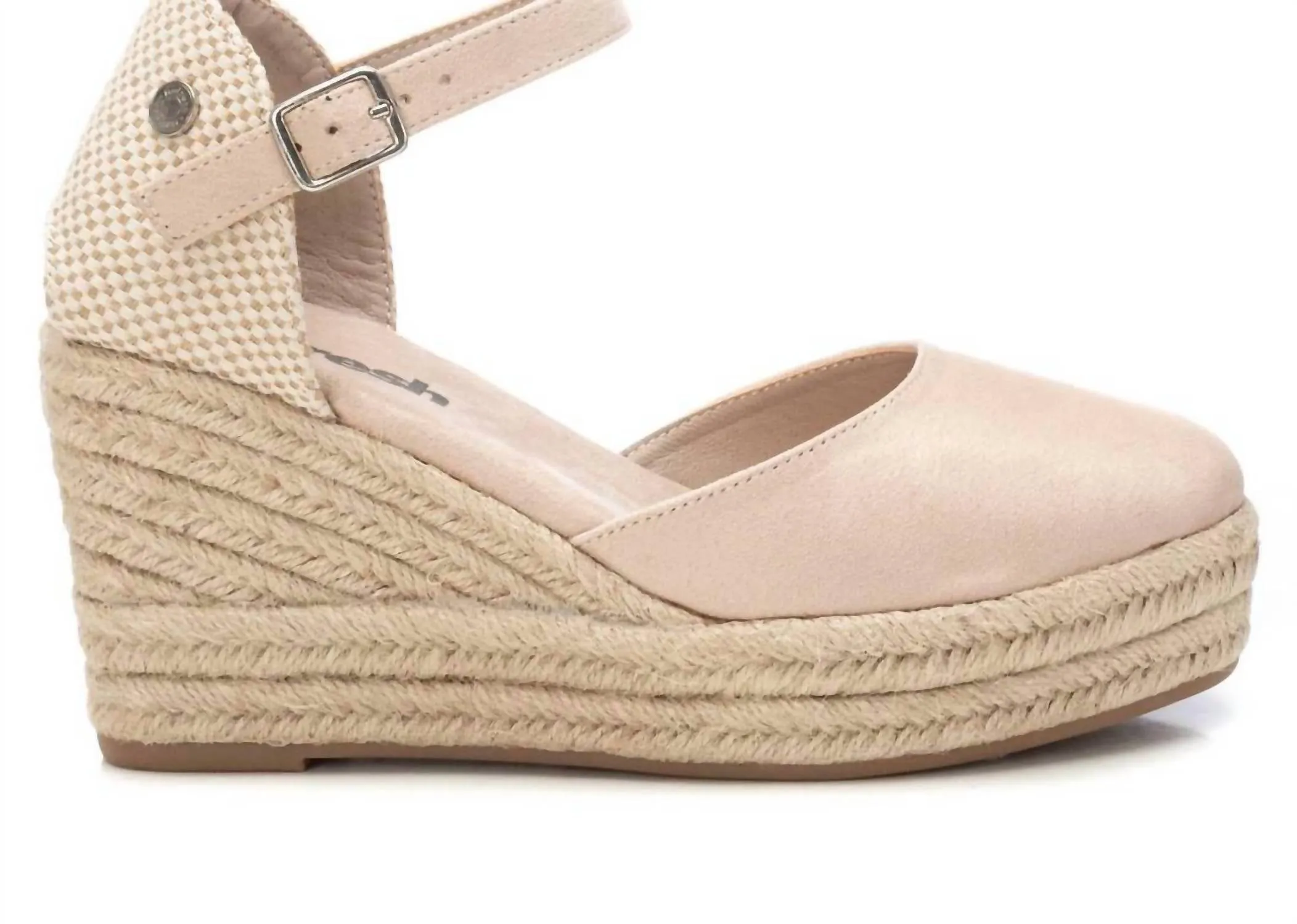Women's Wedge Espadrilles Sandal In Beige Hydrolysis Resistant Components Cushioned Footbed
