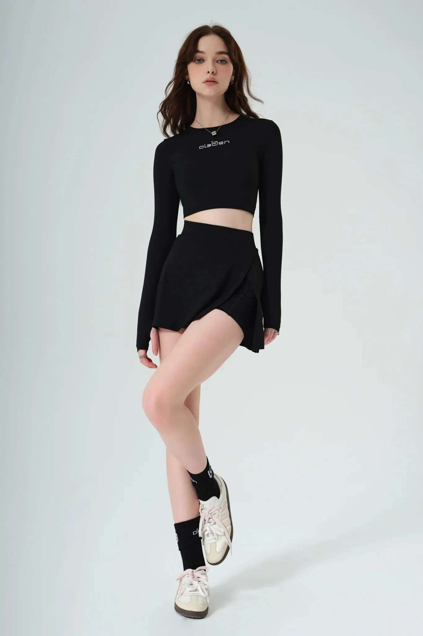 entertainment industry Clean Aesthetic Active Mini Skirt - Black