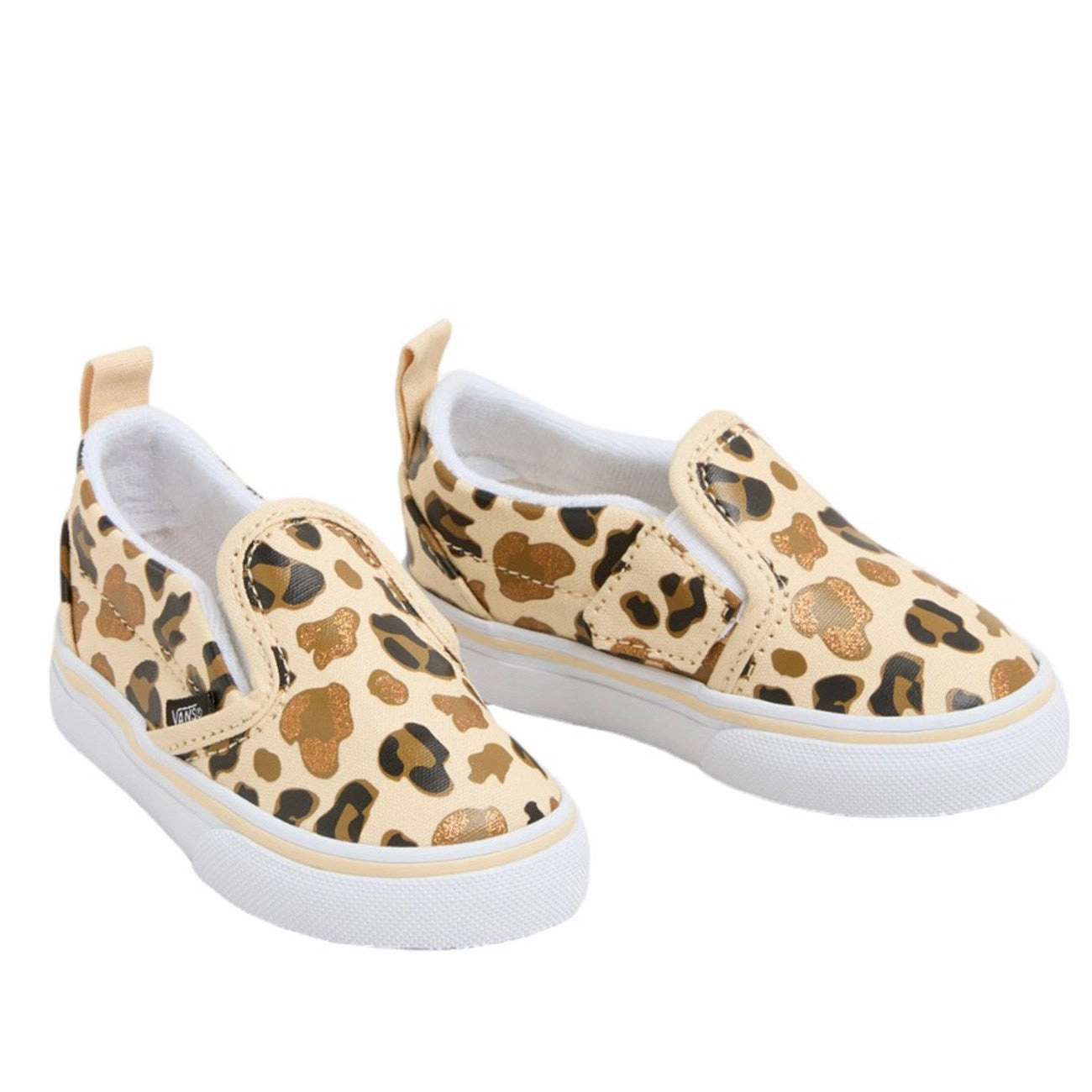 Relax Feel Comfort Fit VANS Leopard Glitter BROWN/TRUE WHITE Slip-On V