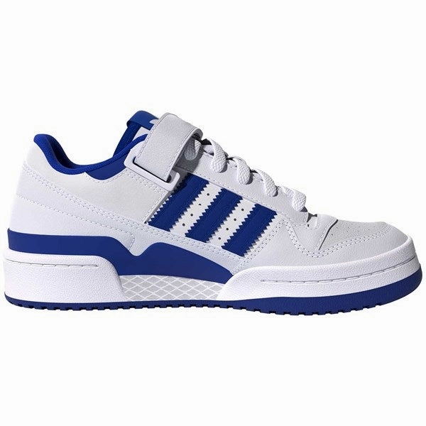 Adidas Forum Low Velcro Sneakers White Royal Blue Kick Style