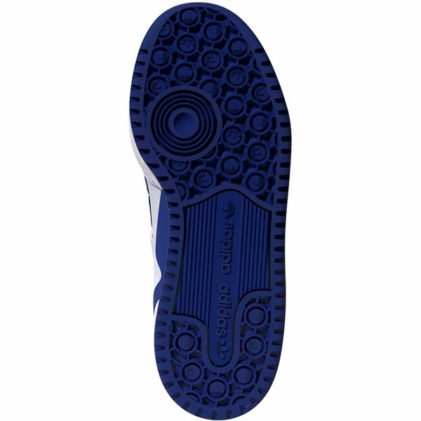 Hyperlock Heel Cage Adidas Forum Low Velcro Sneakers White Royal Blue