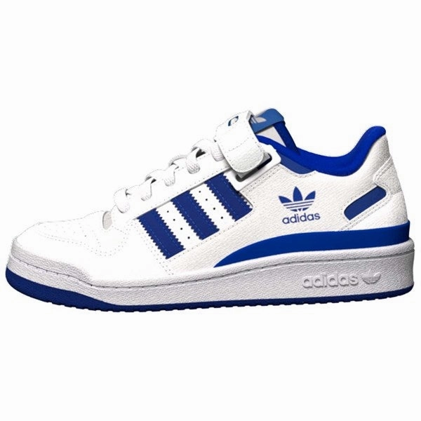Adidas Forum Low Velcro Sneakers White Royal Blue Stride Style