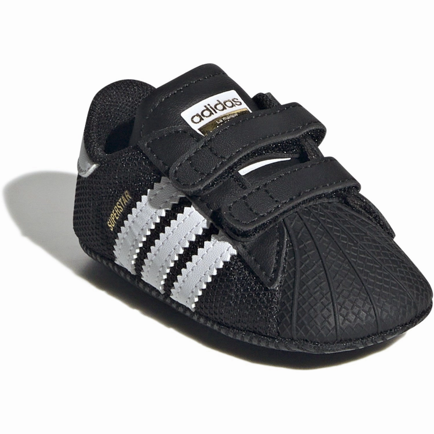 All-Day Stability Sporty Touch adidas Originals Core Black/Ftwr White/Gold Met. Superstar Crib Sneakers