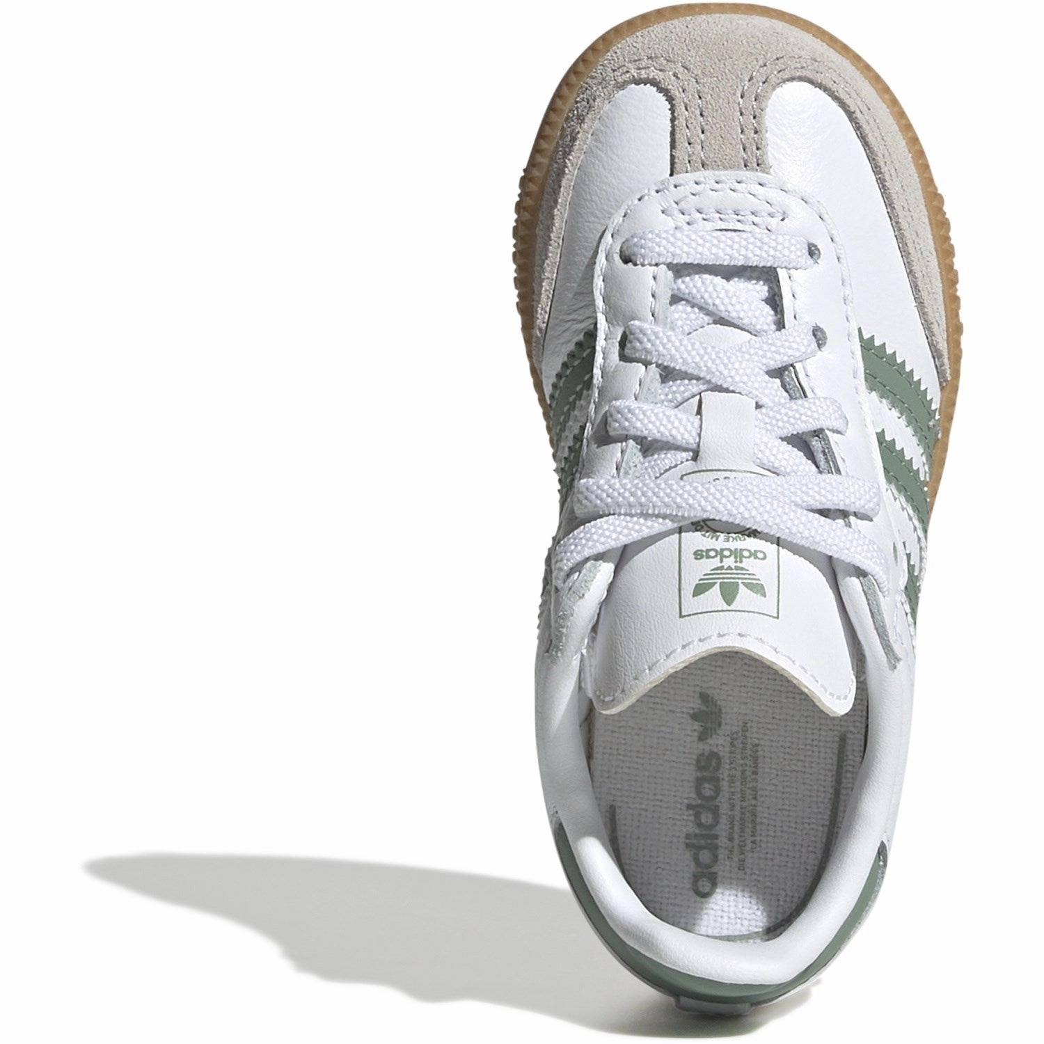 adidas Originals Ftwr White/Silver Green/Gum 3 Samba Og El I Sneakers Heel Balance Dynamic chic