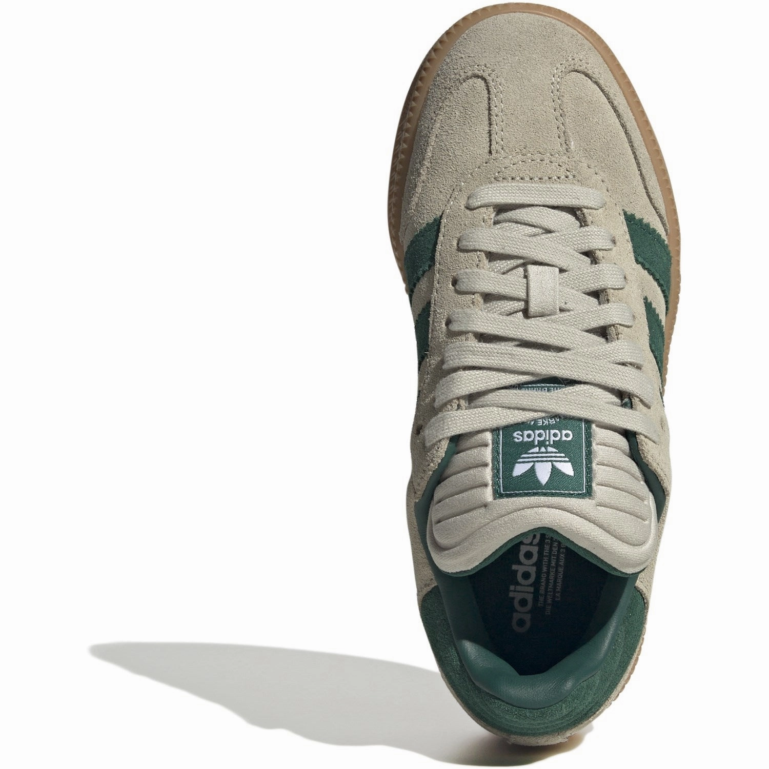 Non Marking Rubber adidas Originals Putty Grey/Collegiate Green/Gum 3 Samba Xlg J Sneakers