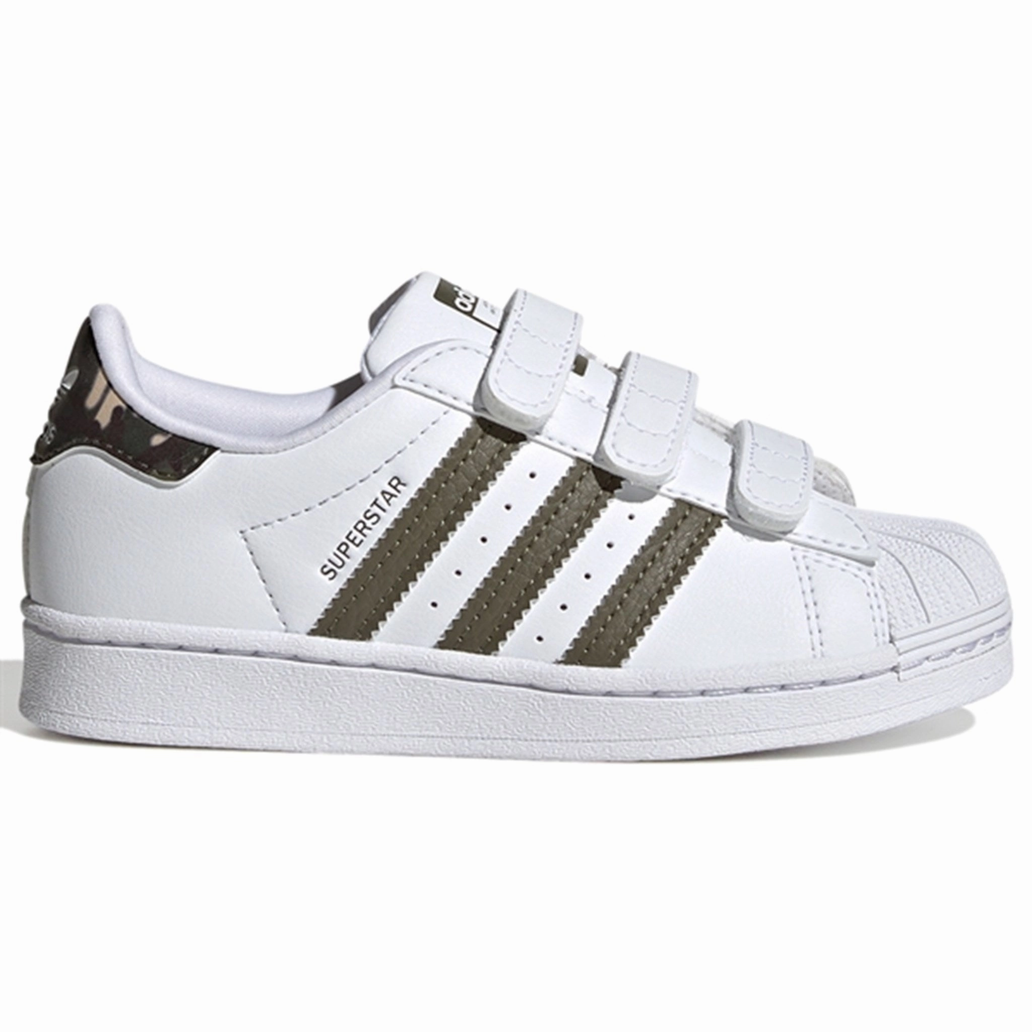 adidas Originals Superstar Sneakers White / Olive Zip Up Design Trail Fit