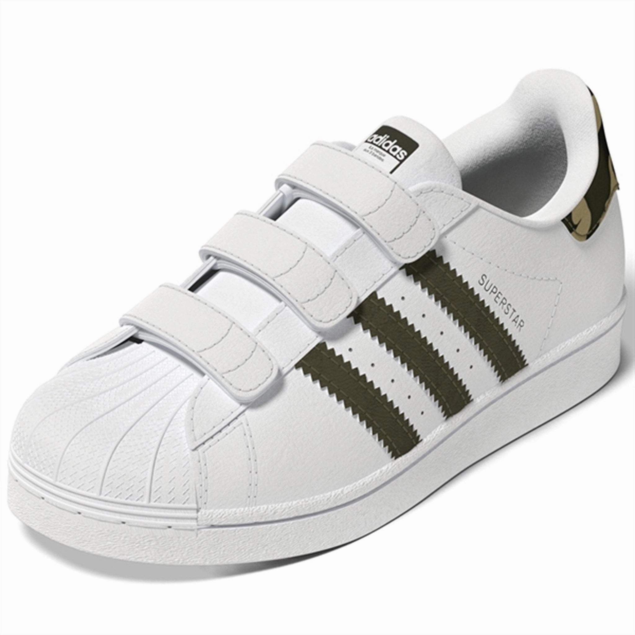 Stretchable Material adidas Originals Superstar Sneakers White / Olive