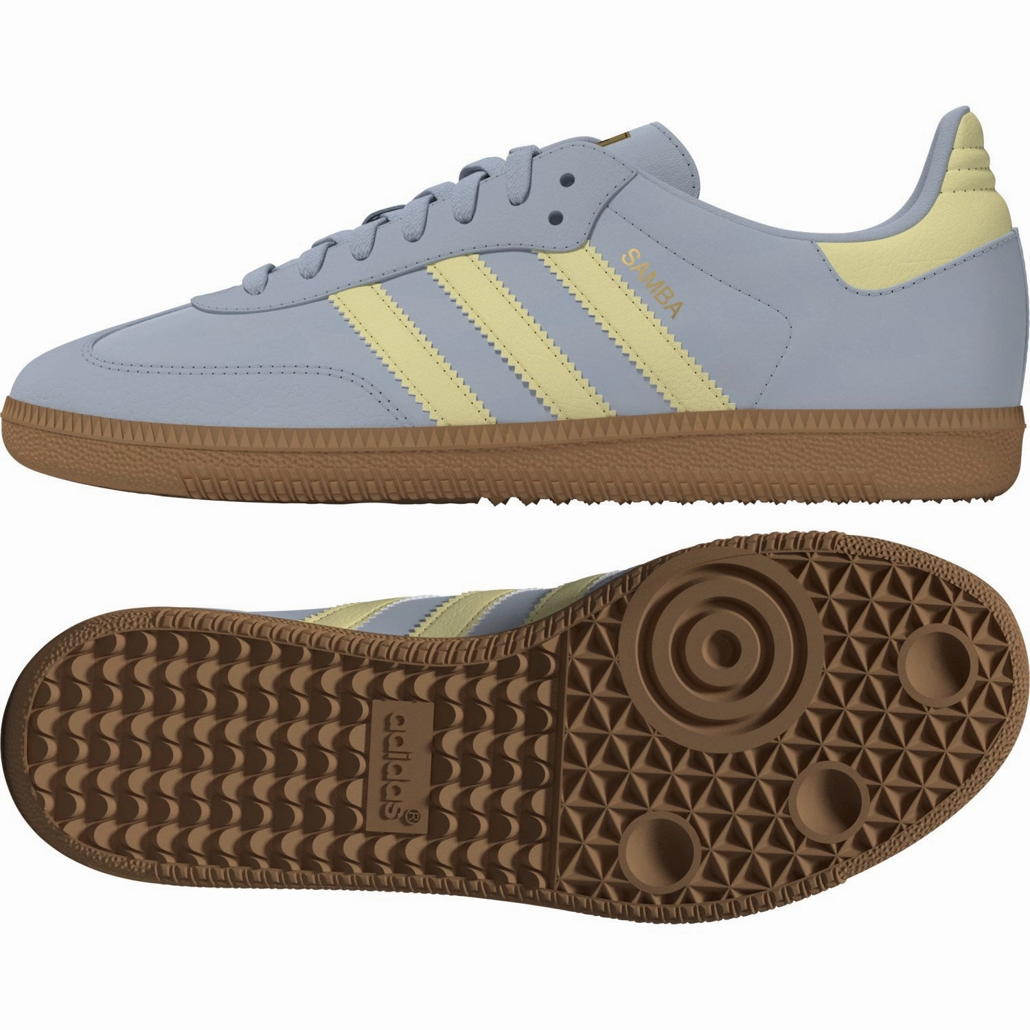 adidas Originals Wonder Blue/Powder Yellow/Gum 3 Samba Og J Sneakers Luxurious design