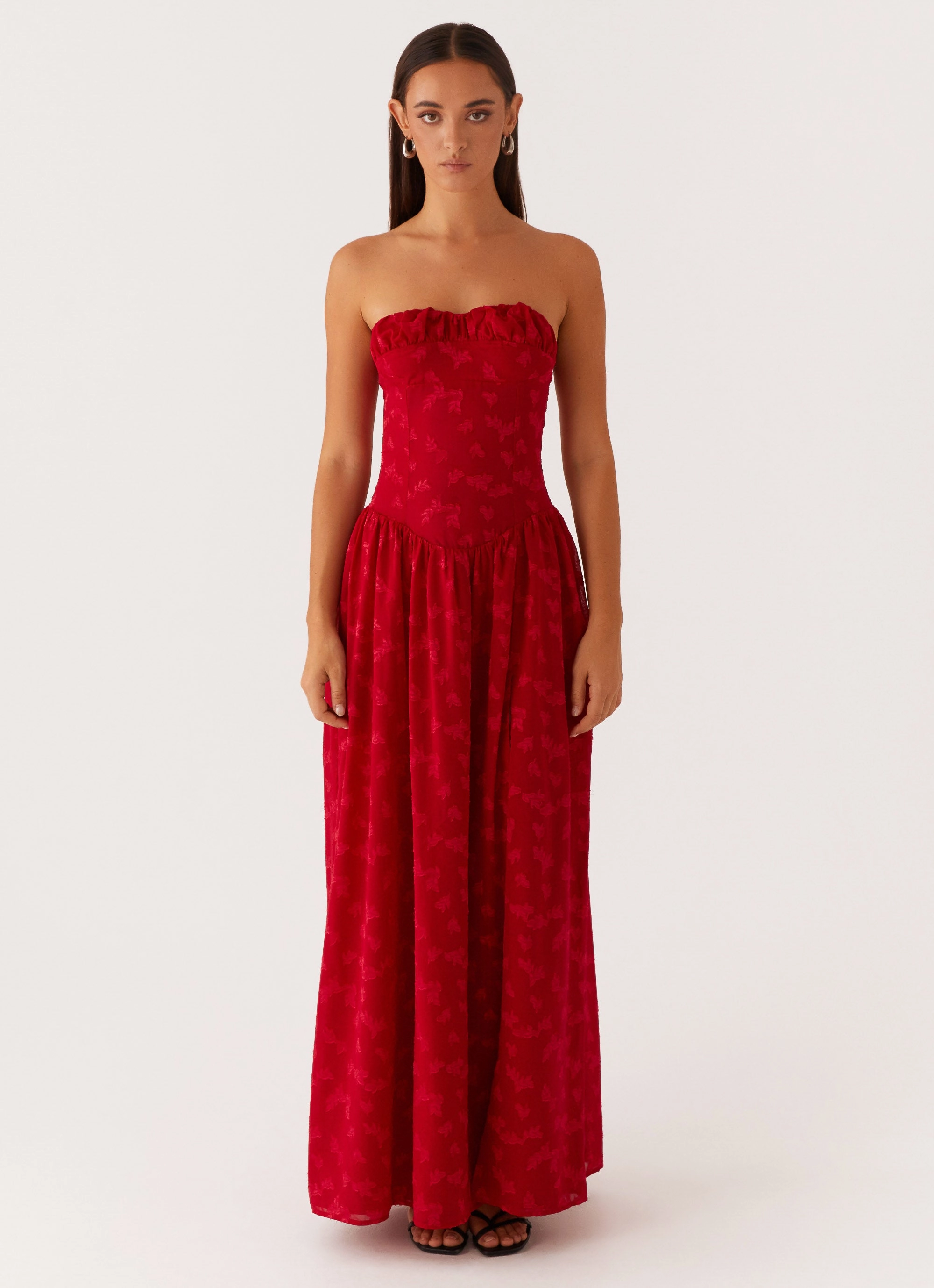 Adira Maxi Dress - Red Layer Safe