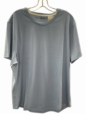 NWT Sun   Stone Men's Tee Blue XL Moisture Wicking Layer