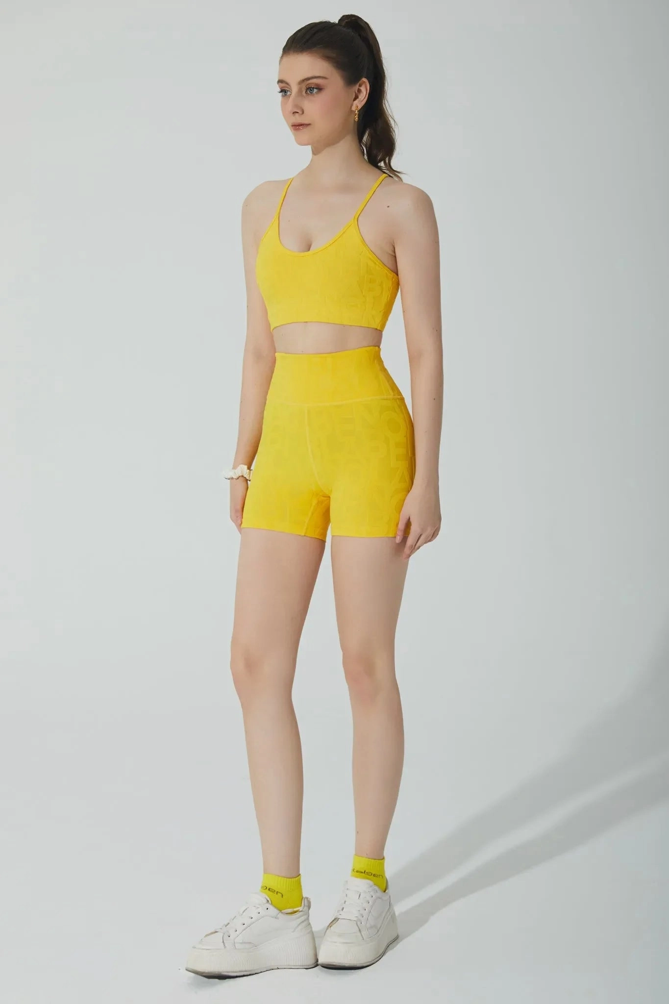 dancewear Compression Fit Classic Ren??e 3D Shorts 5?? - Gamboge