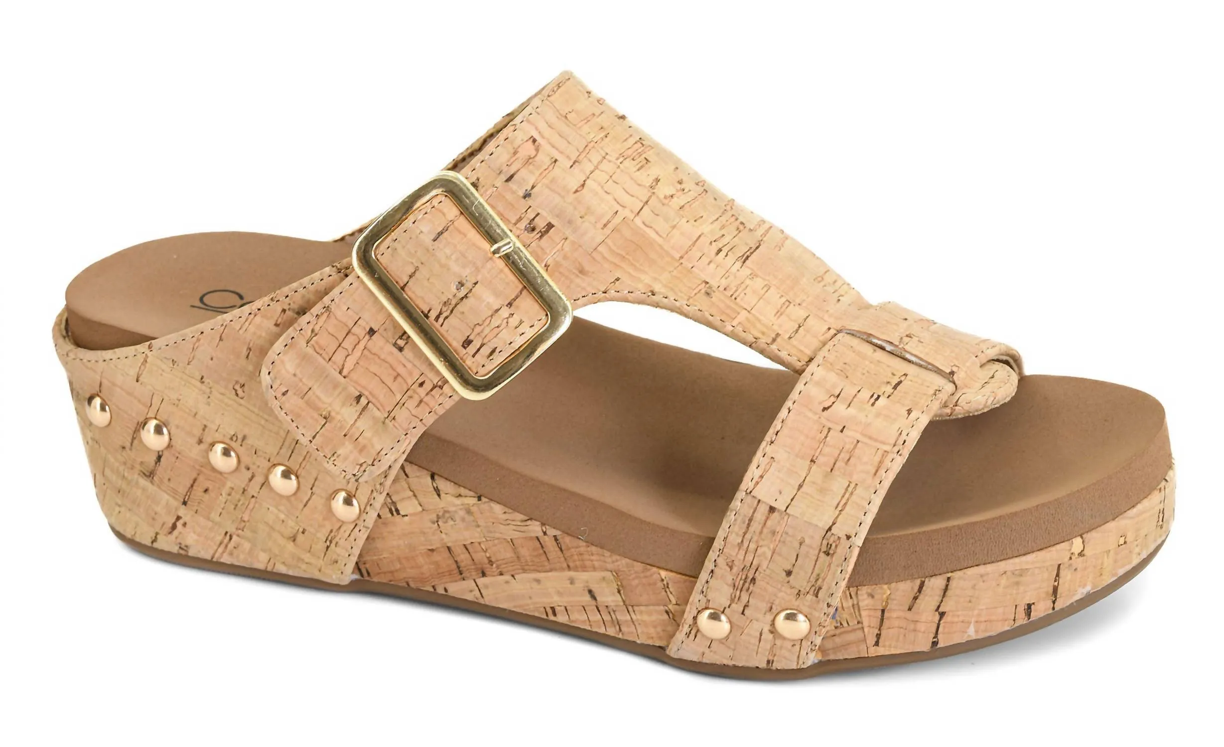 Sturdy Toe Barrier Women's Top Secret Wedge Sandals In Cork