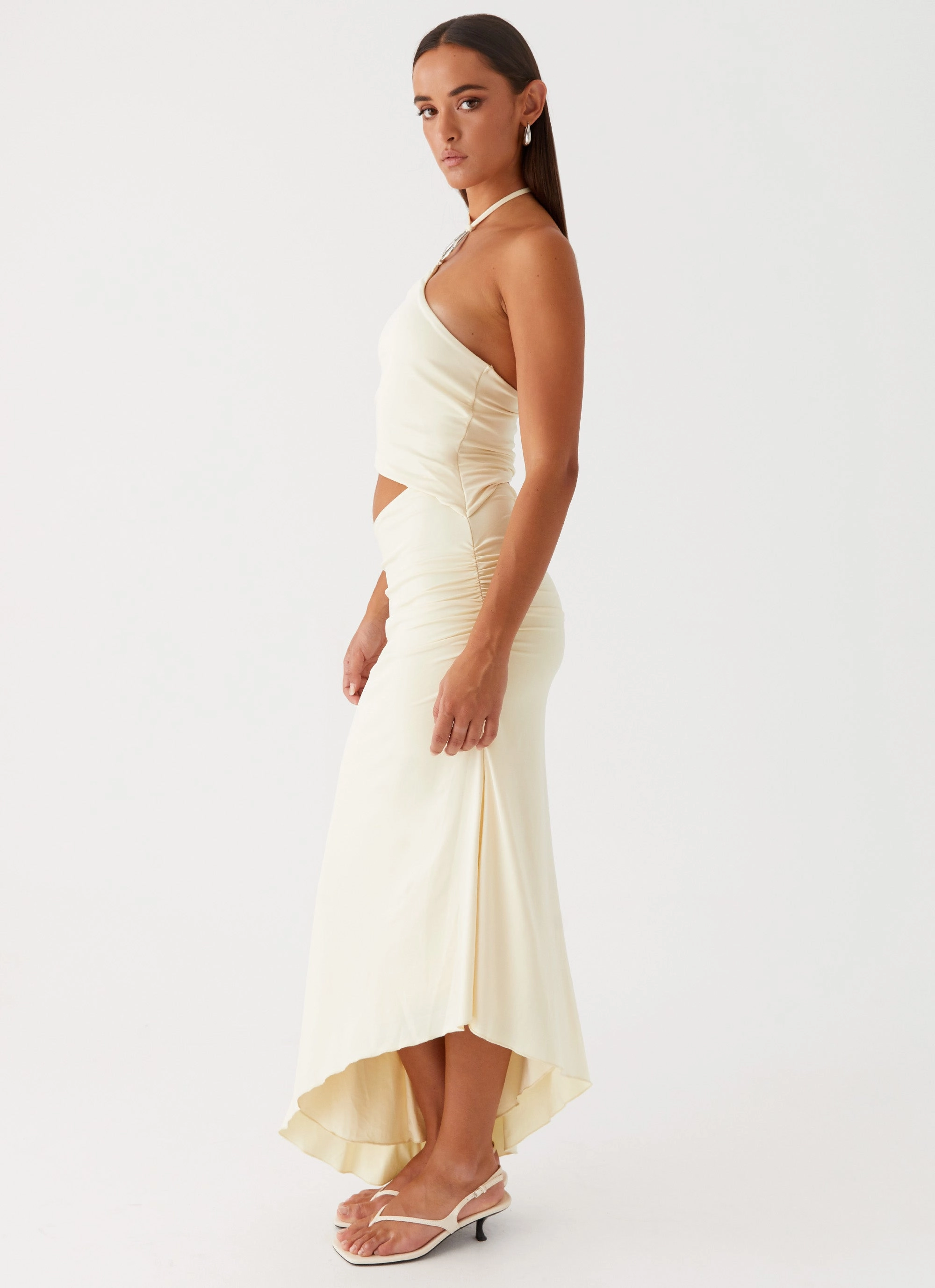 Tasha Maxi Dress - Lemon Quiet Mood