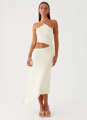 Tasha Maxi Dress - Lemon Elegant Line