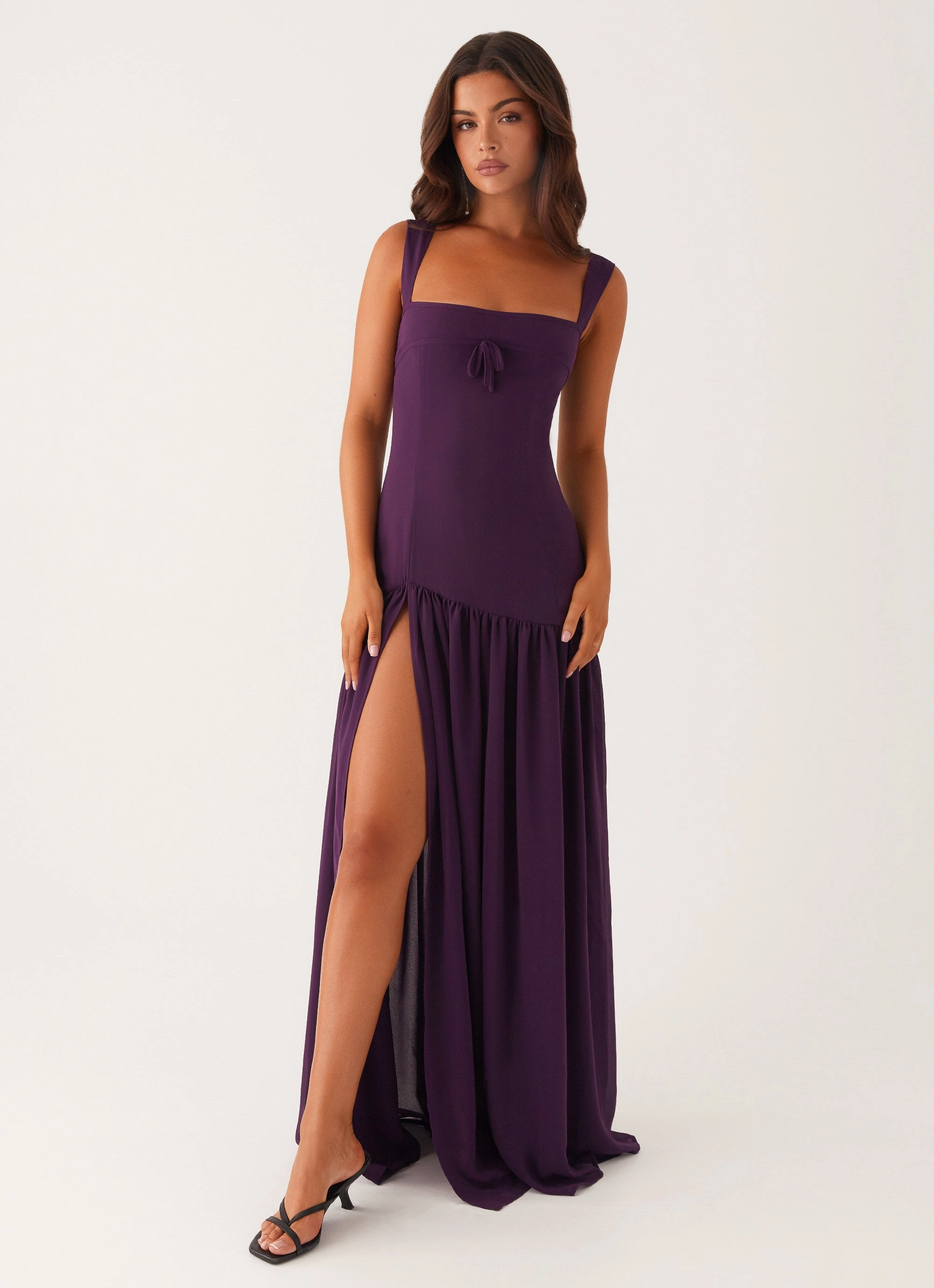 All Gender Fit Comfortable Cut Alberta Maxi Dress - Mulberry