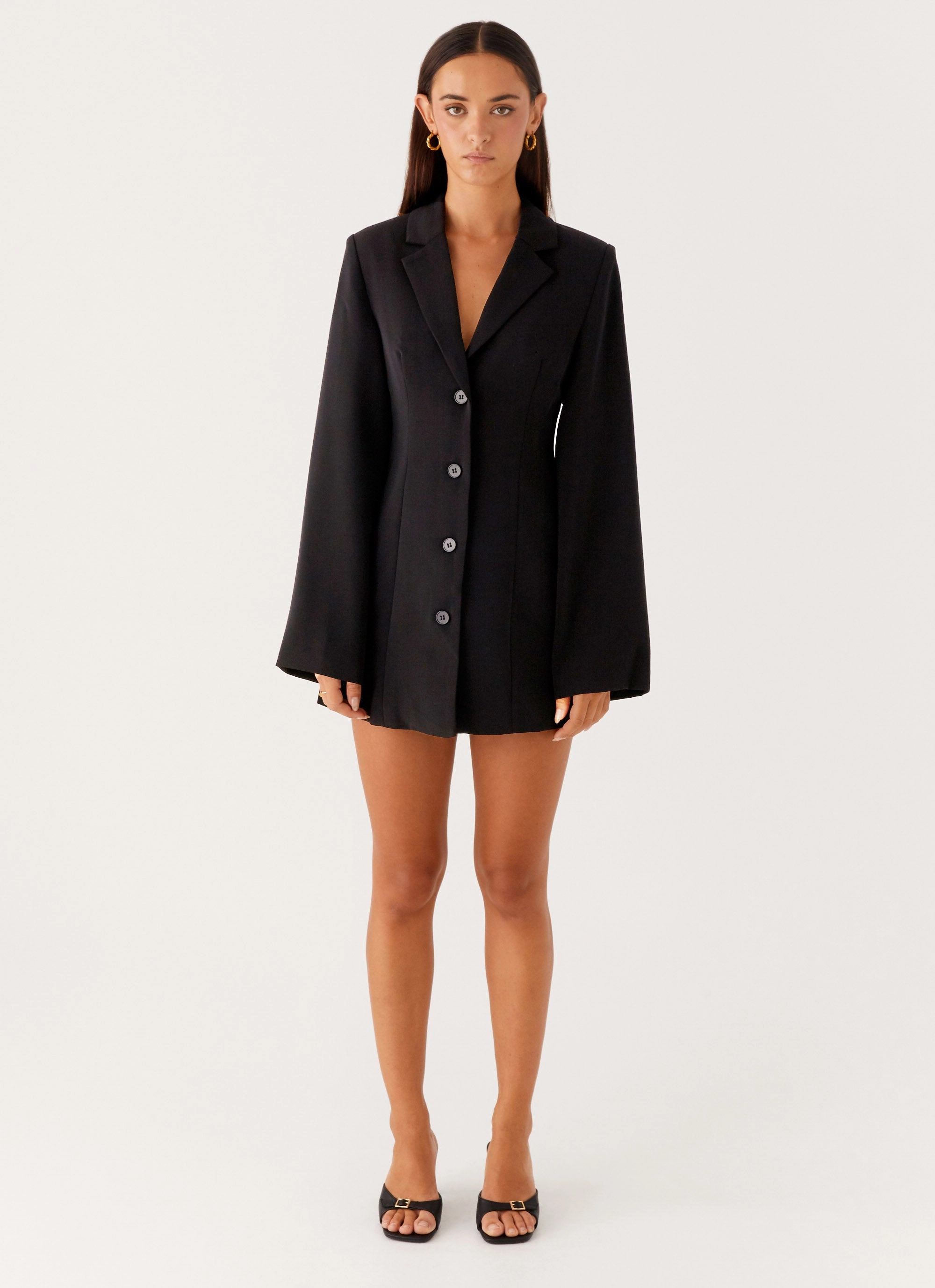 Albi Fitted Blazer Mini Dress - Black Urban Aesthetic