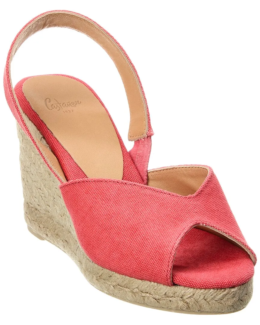 Casta?er Brisa Canvas Slingback Wedge Sandal Summer Vacation Shoes All-day Casual Footwear