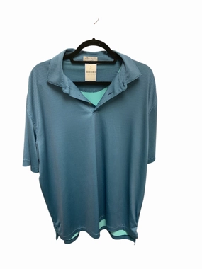 Peter Millar Men's Polo Blue XL Smooth Stitch Pattern