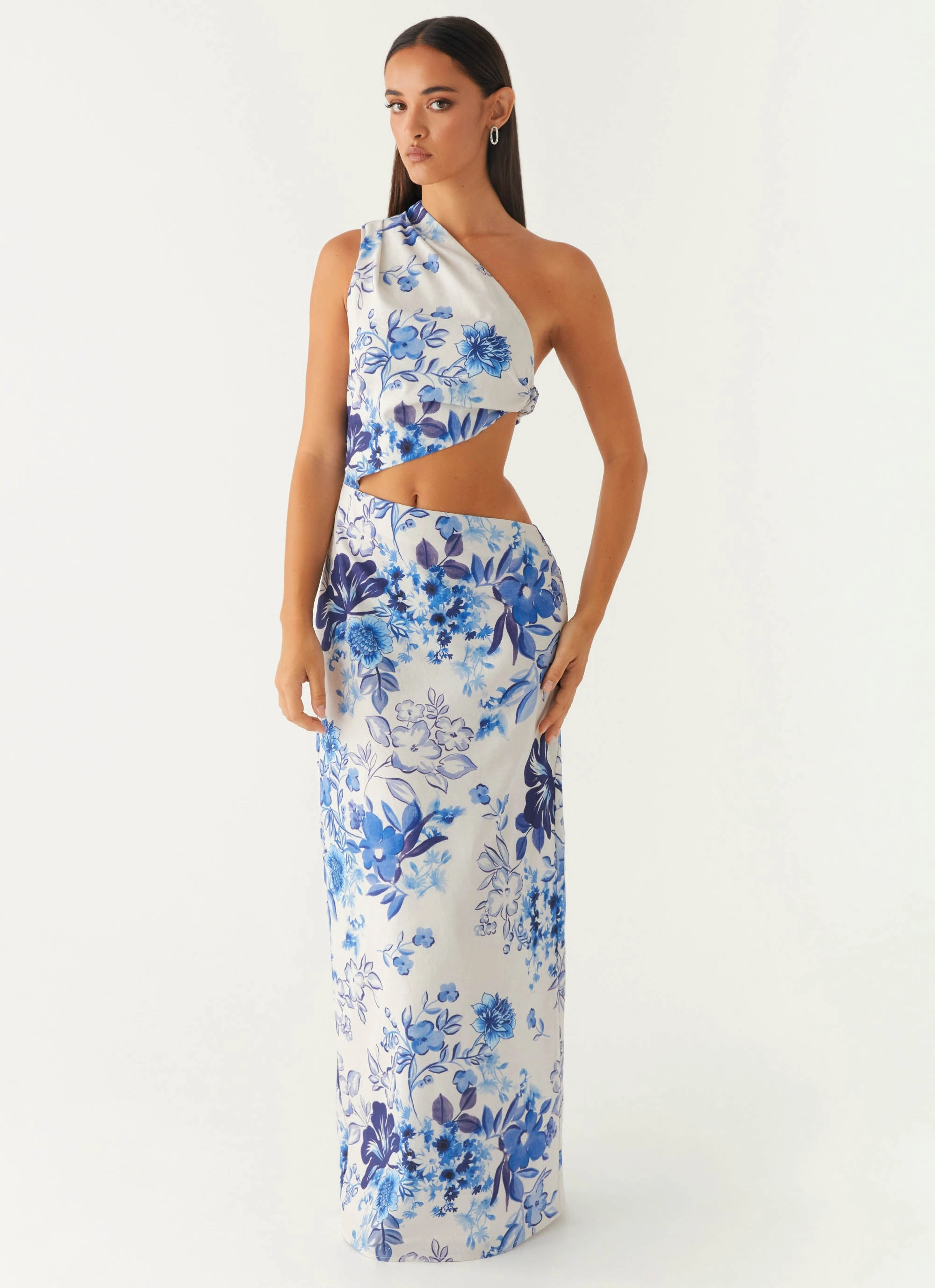 All Summer Long Maxi Dress - Serene Sky Floral Runway-Ready