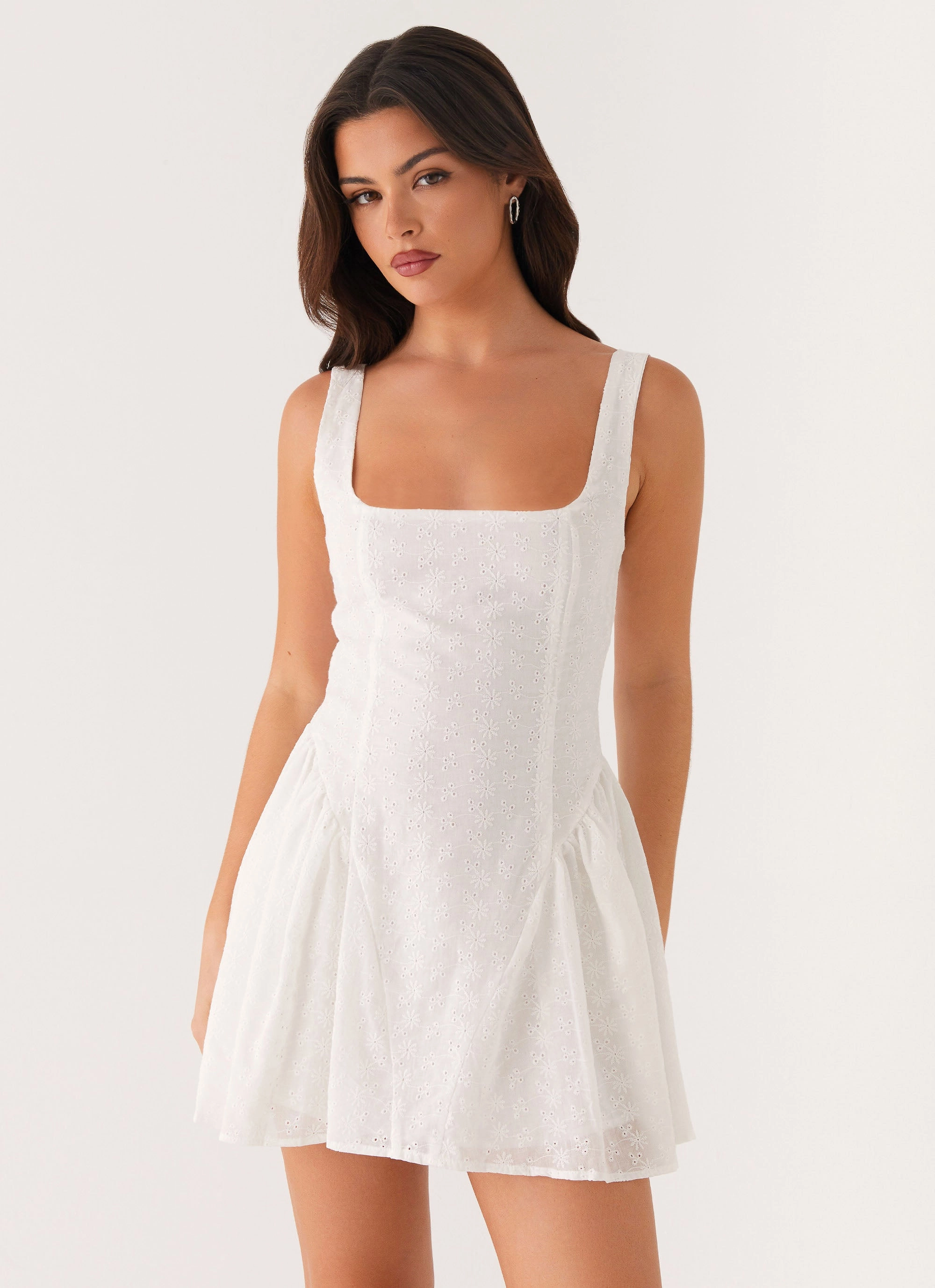 Alyssa Mini Dress - White Comfortable Wear