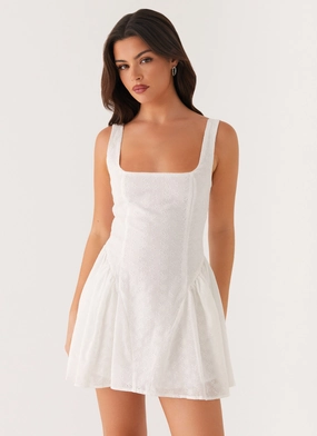 Alyssa Mini Dress - White Comfortable Wear