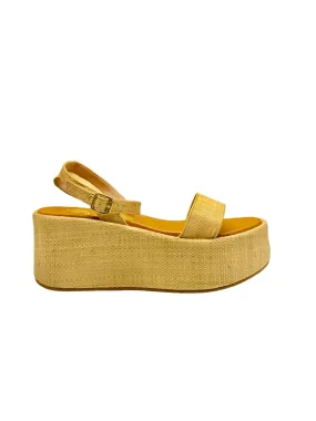 Amalfi Wedge In Raffia Natural Secure fit Breathable Footbed