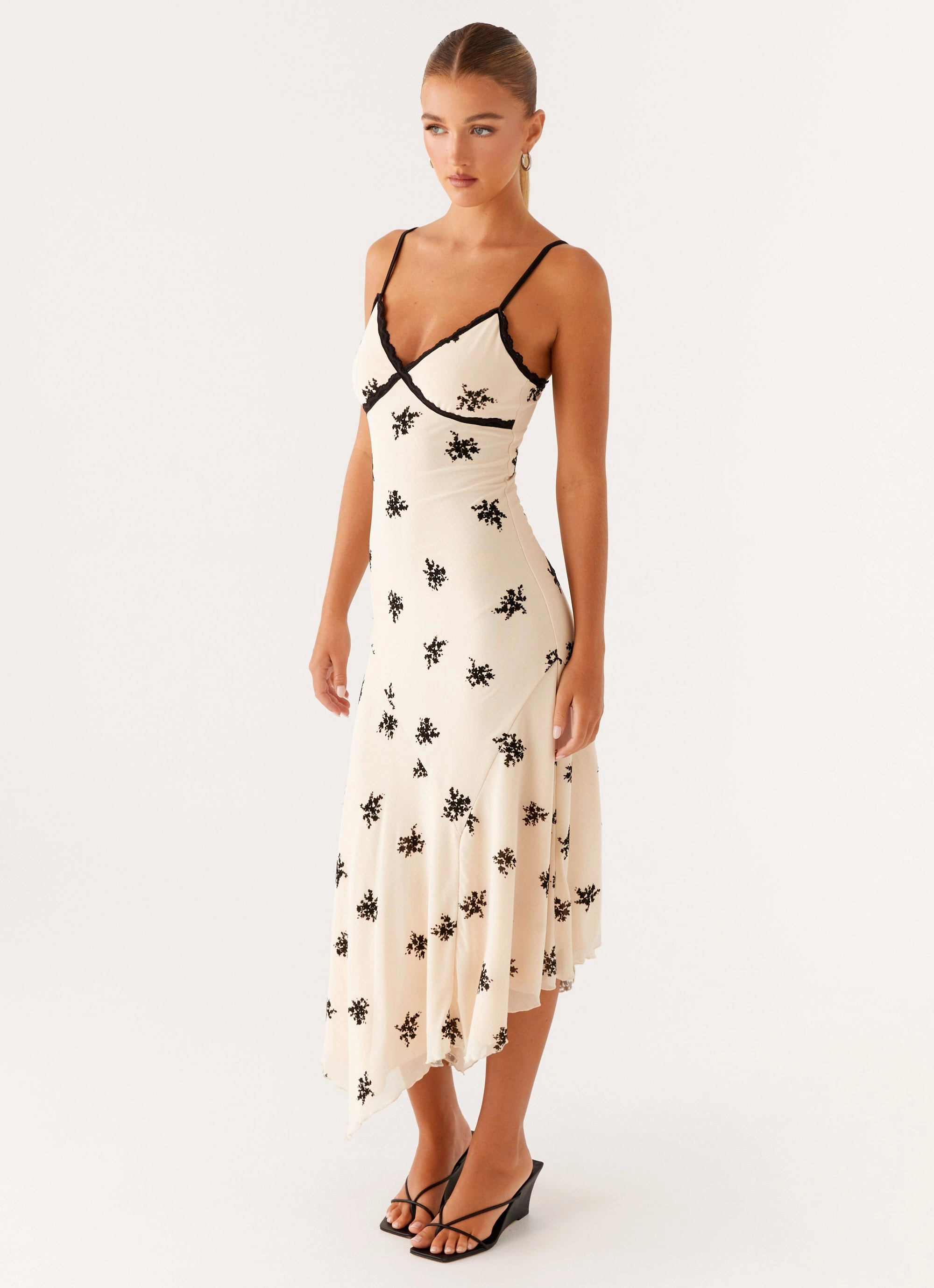 Open-back Amelia Midi Dress - Nude