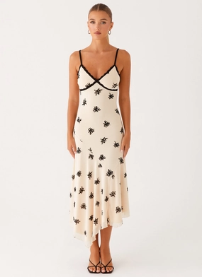 Amelia Midi Dress - Nude Relax Cut Lunch Date