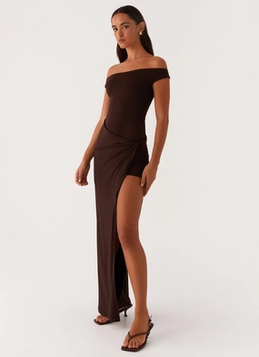 Amerie Maxi Dress - Chocolate Layer Safe