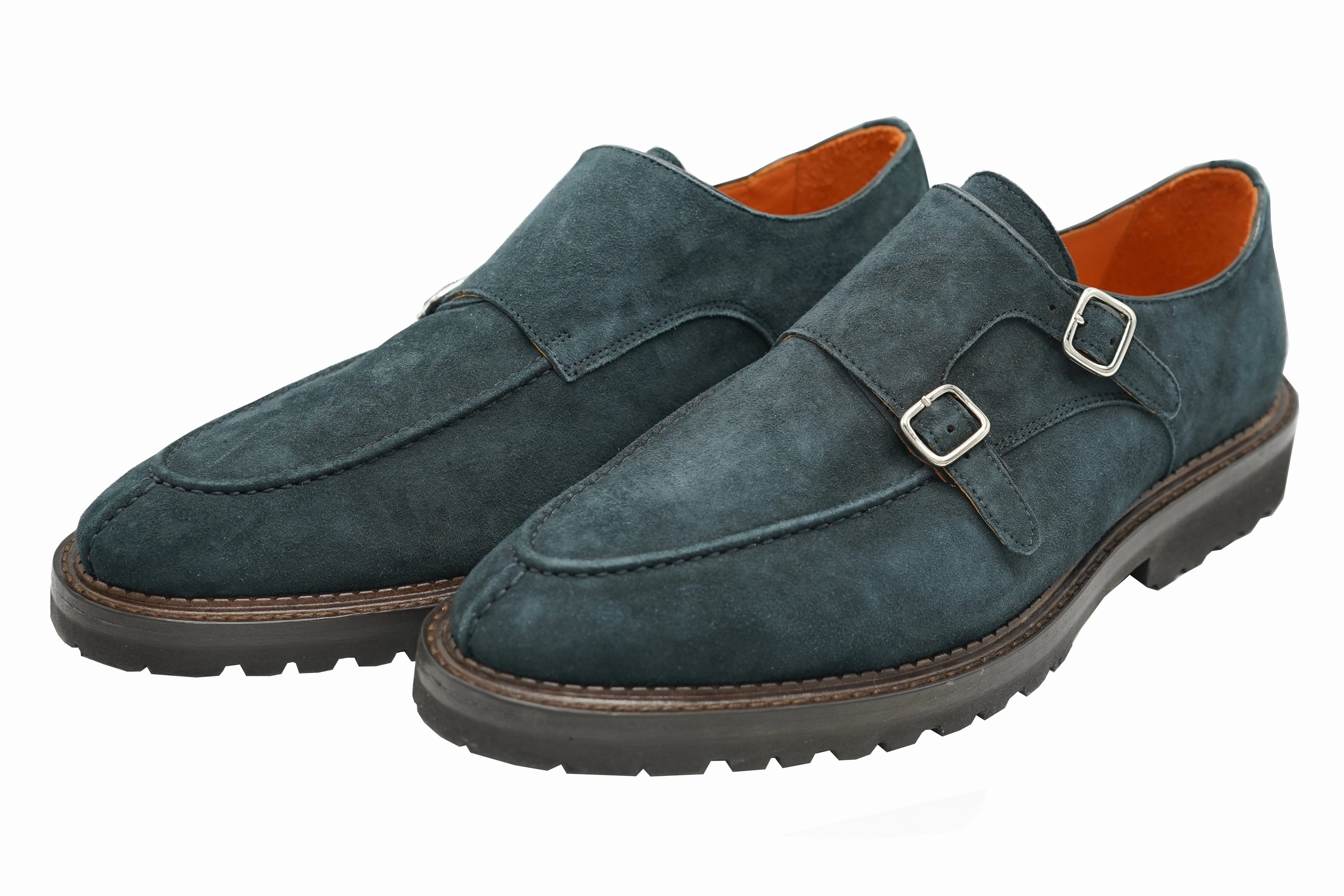 Andrea Ventura Norvegese Parigino Adler Monk Strap Suede Shoes Basic Movement