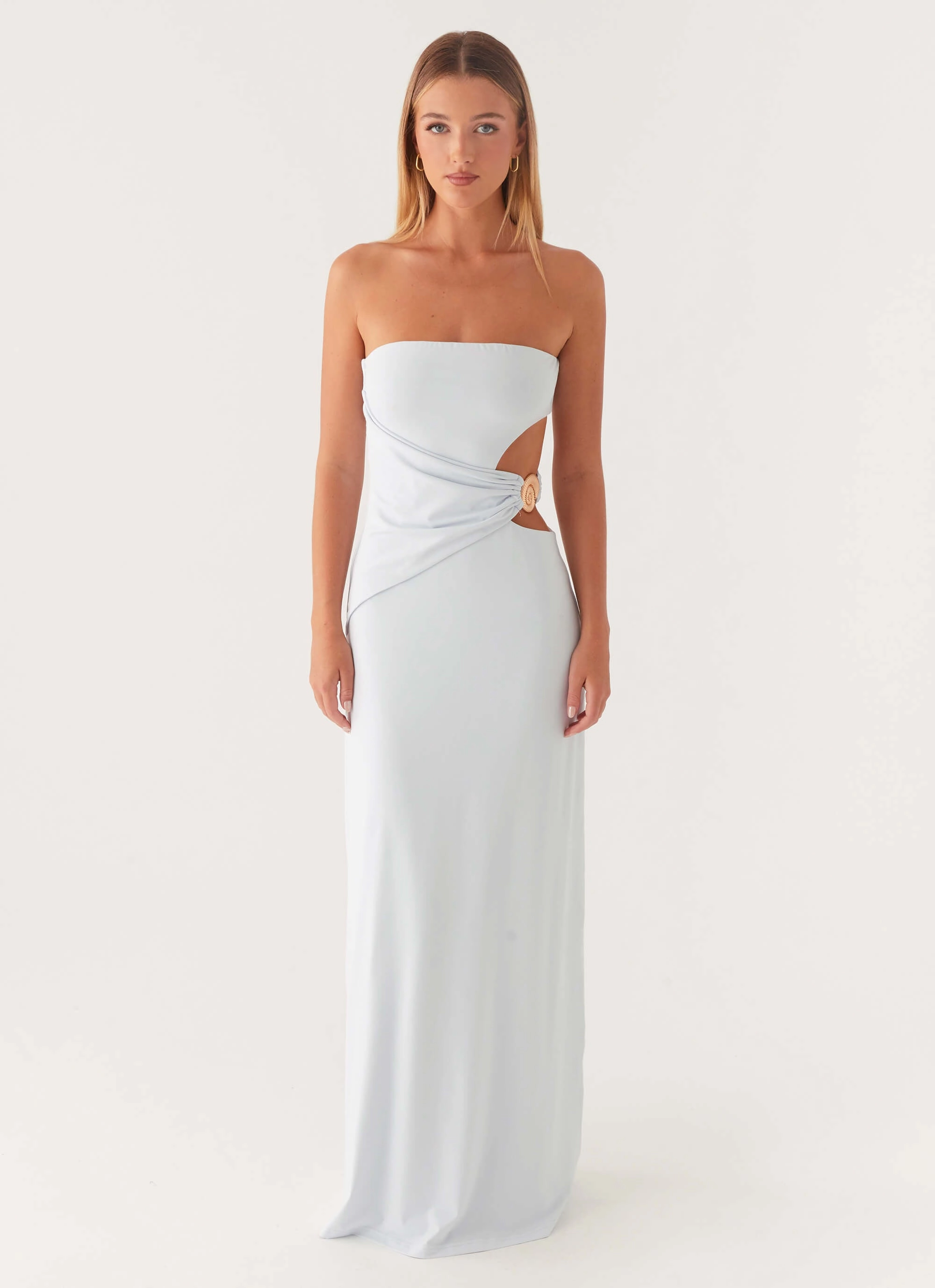 City Ready Style Moment Anetta Maxi Dress - Pale Blue