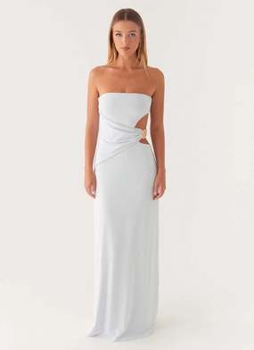 City Ready Style Moment Anetta Maxi Dress - Pale Blue