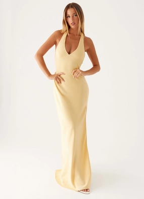 Angie Maxi Dress - Yellow Sharp Finish Easy Tones
