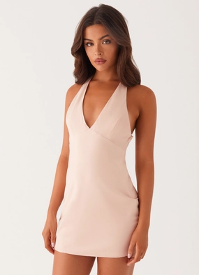 Angie Mini Dress - Baby Pink Feminine Style Smart and Stylish