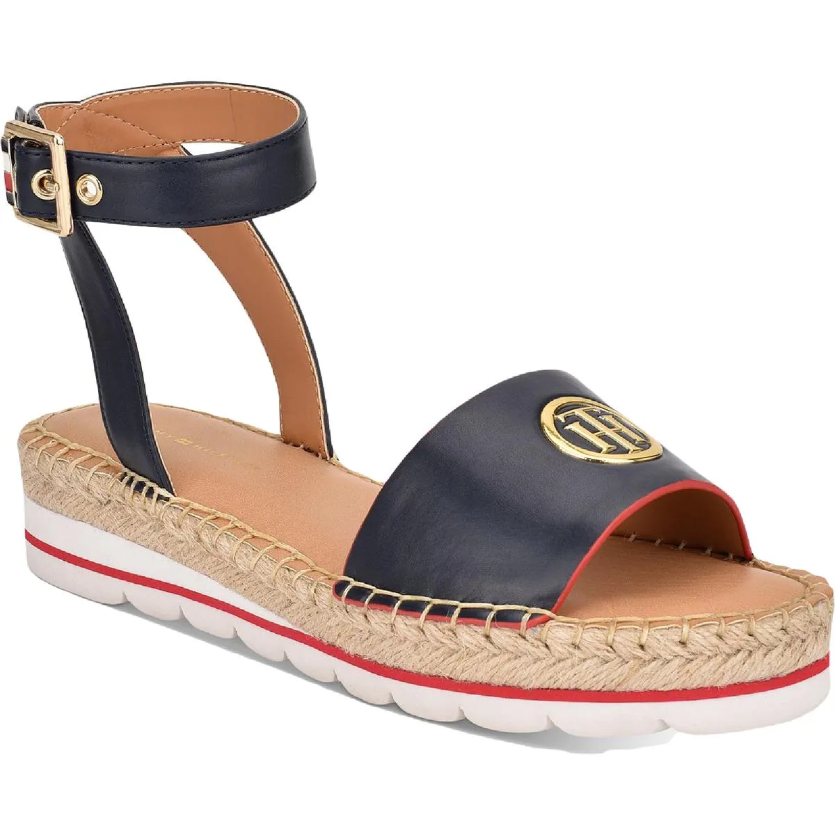 Dressy Wear Goni Womens Faux Leather Strappy Espadrilles