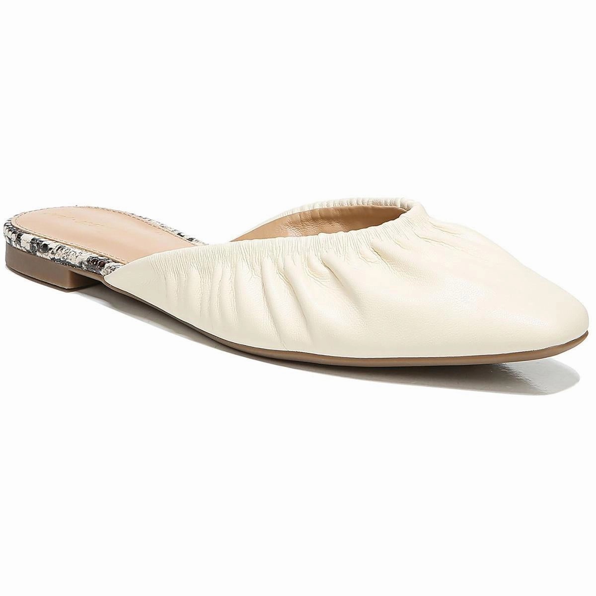 Simple Walk Shoes Odena Womens Faux Leather Square Toe Mules