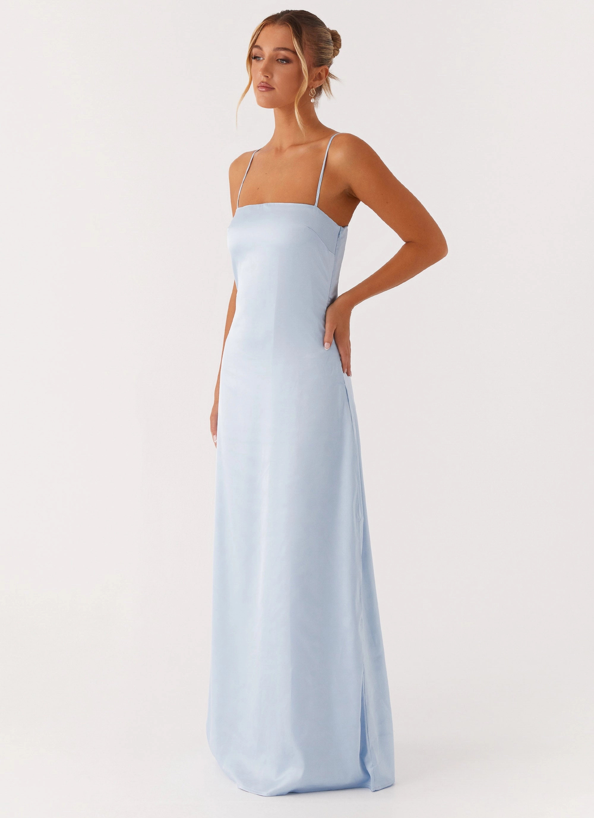 Aster Bloom Maxi Dress - Blue Gentle Texture