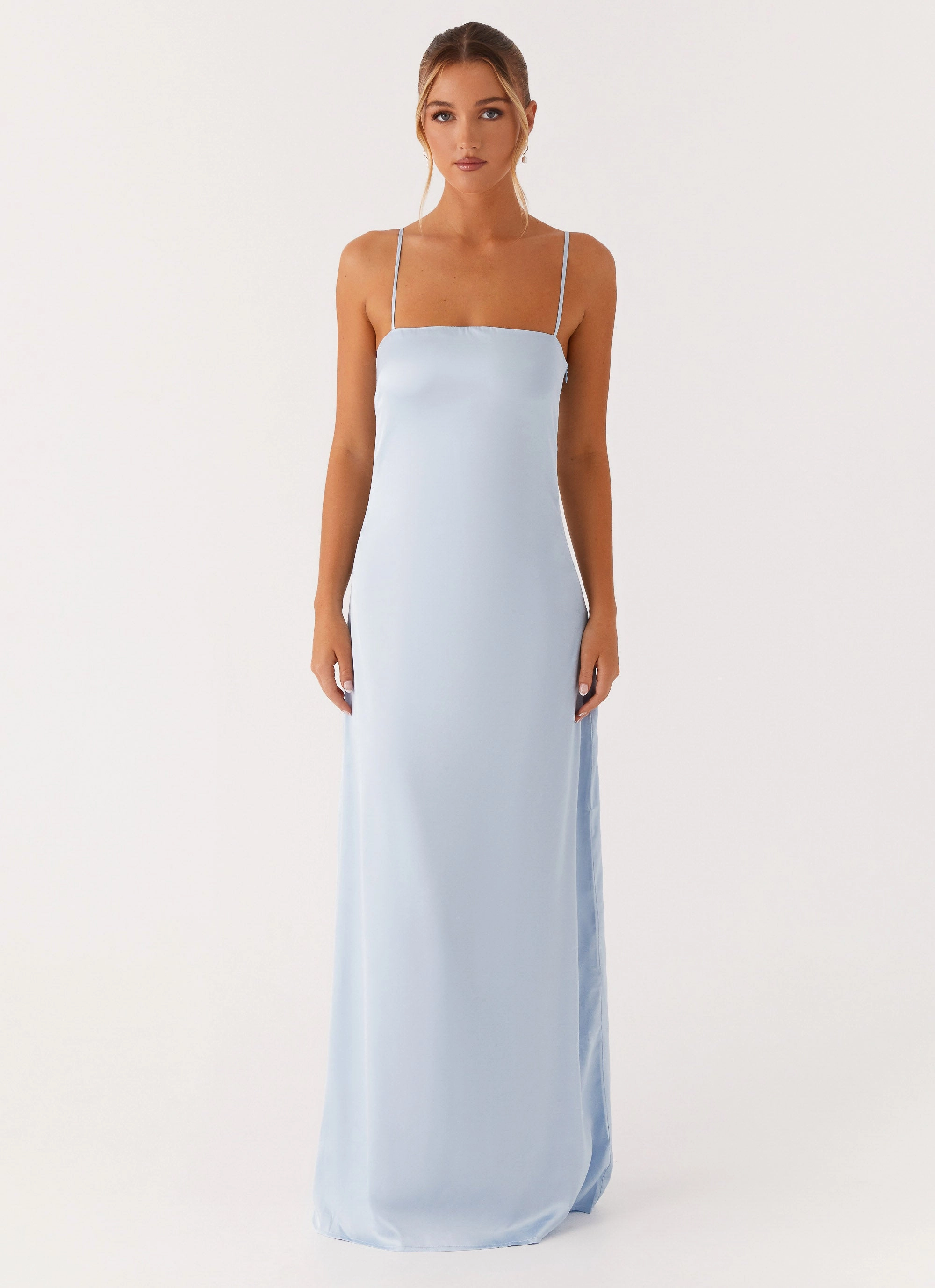 Aster Bloom Maxi Dress - Blue Edgy-Look