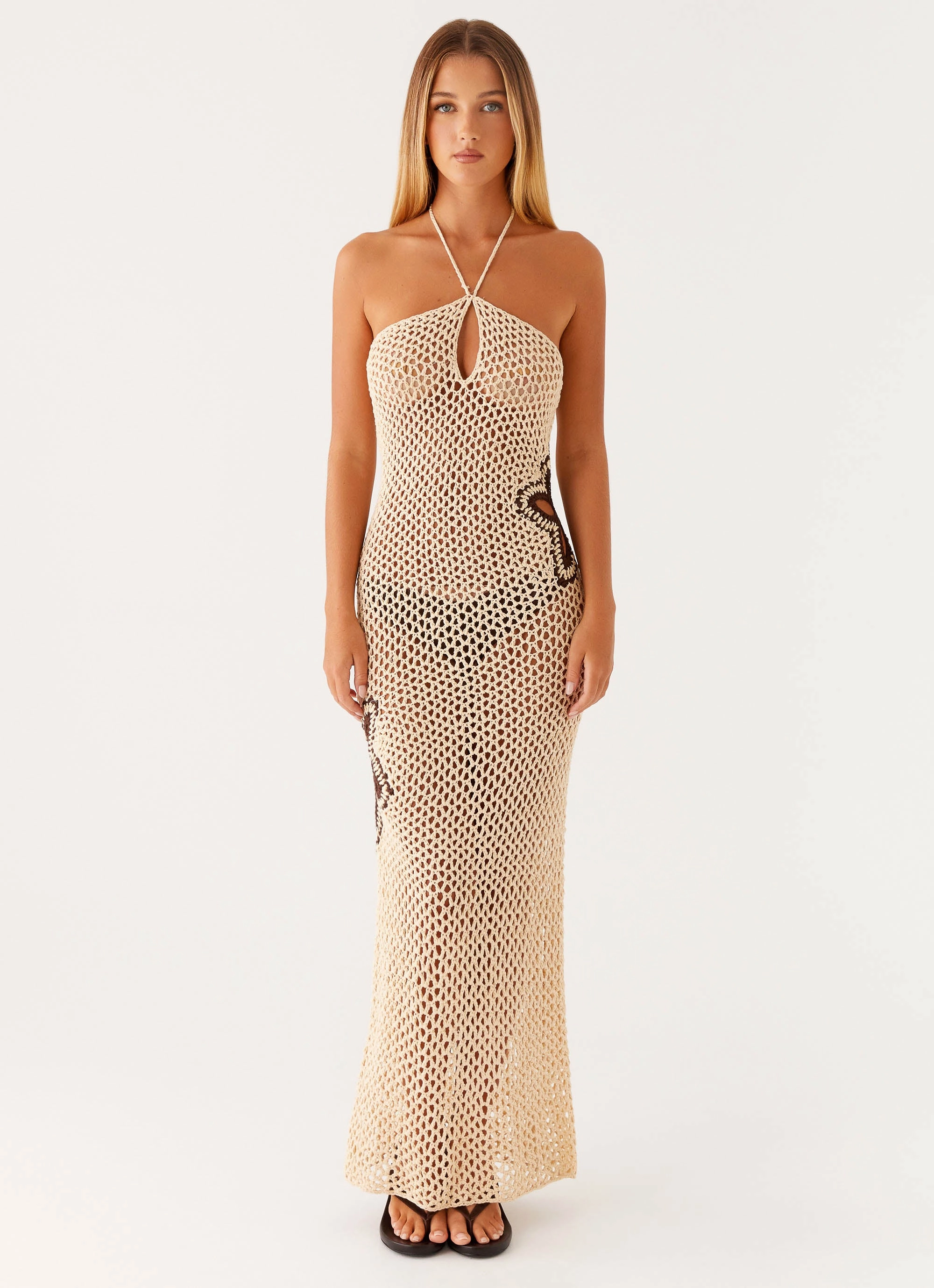 Aster Crochet Maxi Dress - Pastel Yellow Statement Look