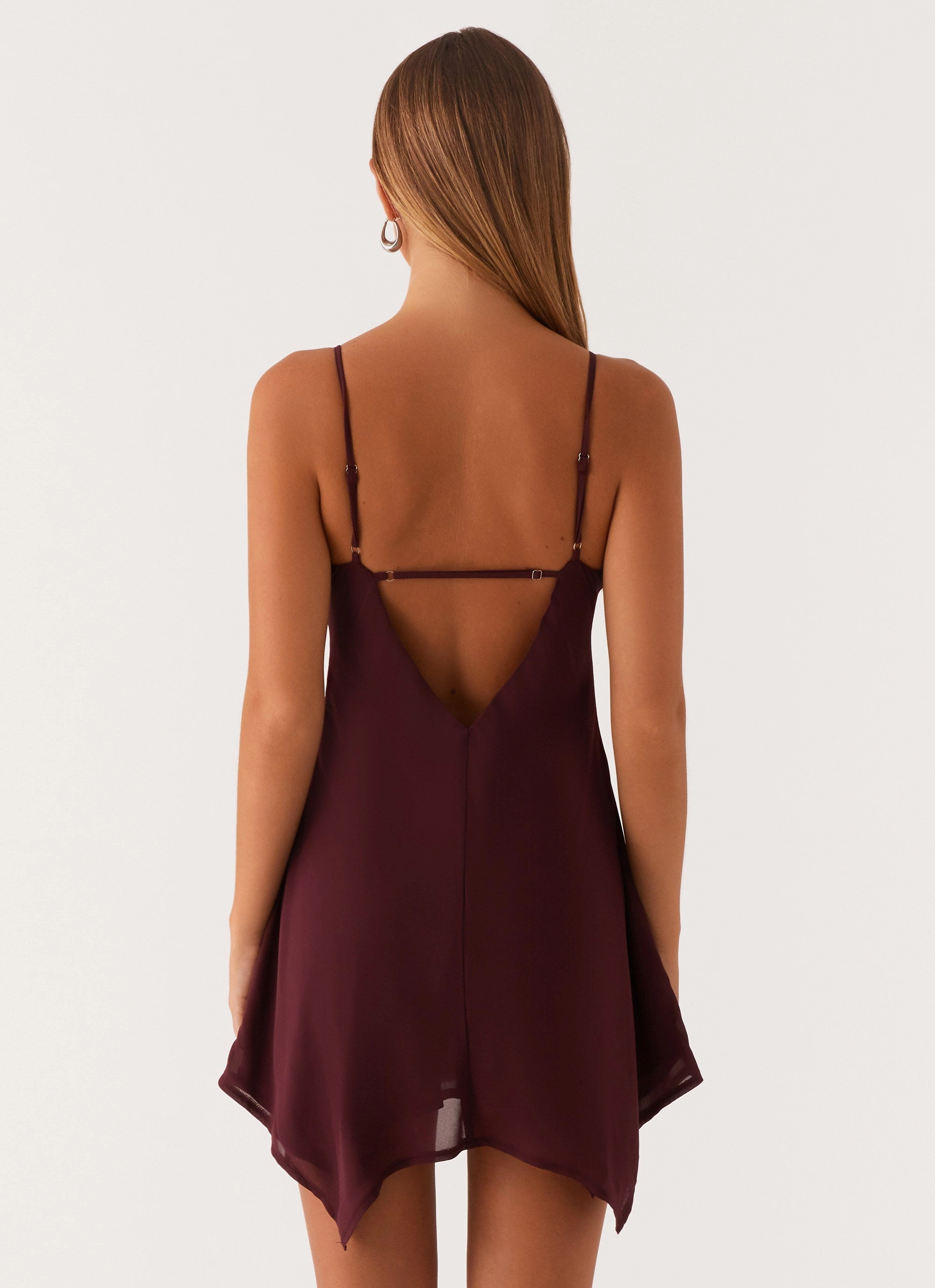 Briella Chiffon Mini Dress - Mulberry Sleek Comfort Chic Ensemble
