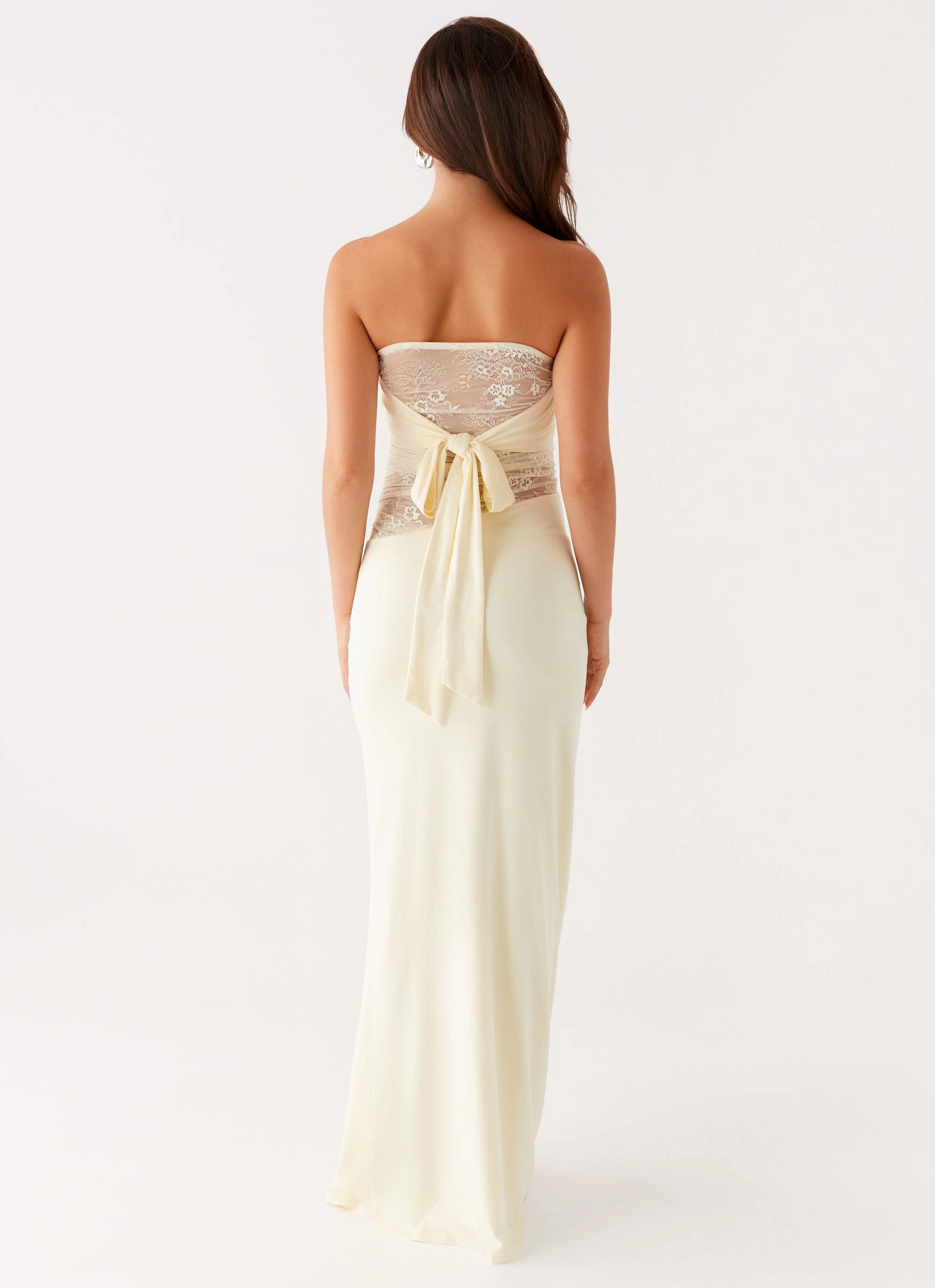 Weekend Feel Sweet Energy Strapless Maxi Dress - Yellow