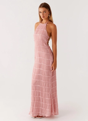 Comfy Detail Aullie Maxi Dress - Pink