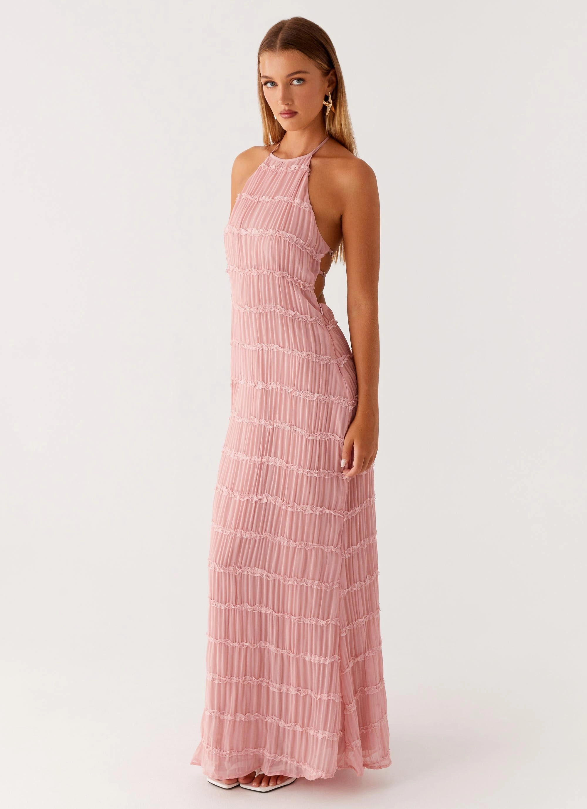 Comfy Detail Aullie Maxi Dress - Pink