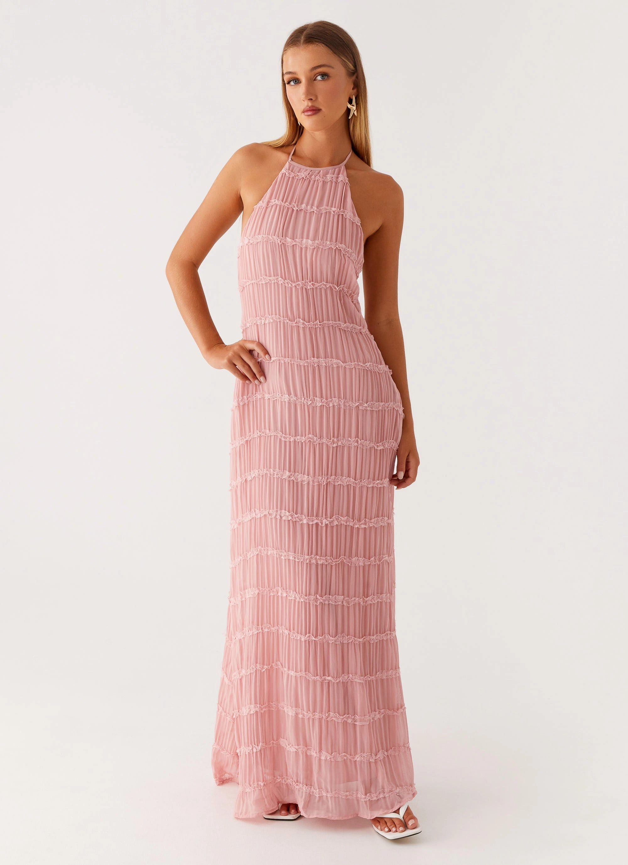 Aullie Maxi Dress - Pink Trendy Vibes Vibrant Tone