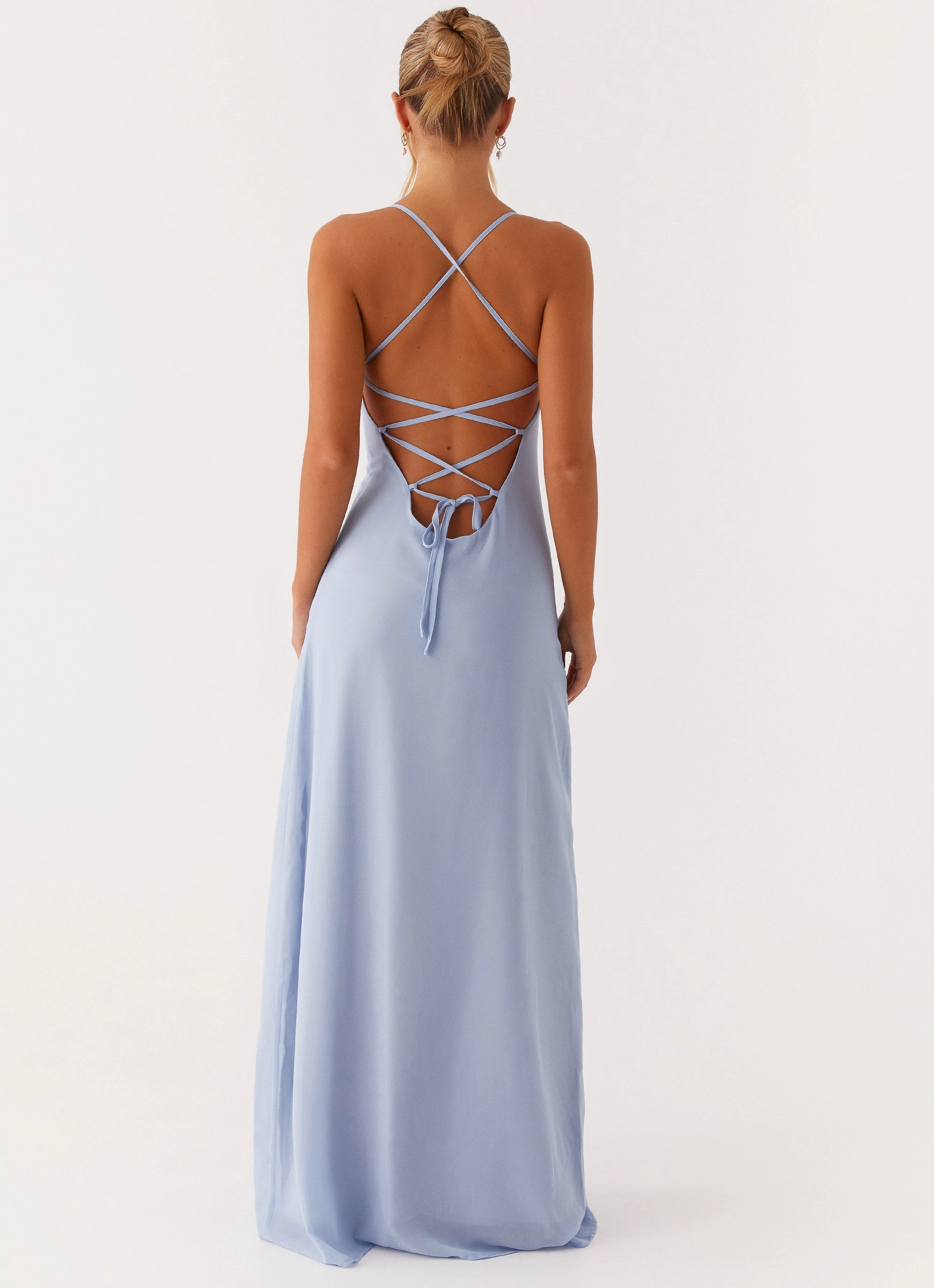 Matte-finish DurableStitching Aveline Bustier Maxi Dress - Blue