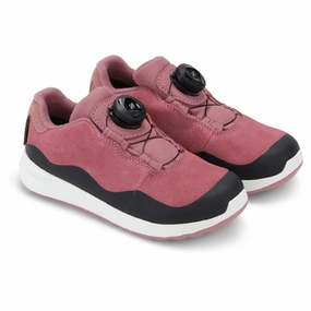 Wide toe box Bundgaard Dannie Lace TEX Sneakers Dark Rose Suede